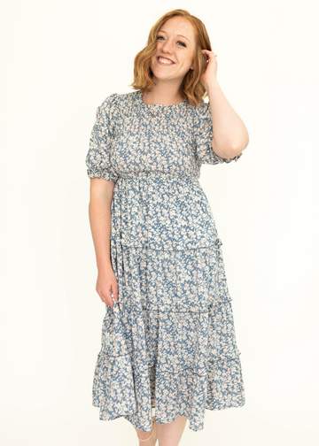 Coraline Blue Floral Dress