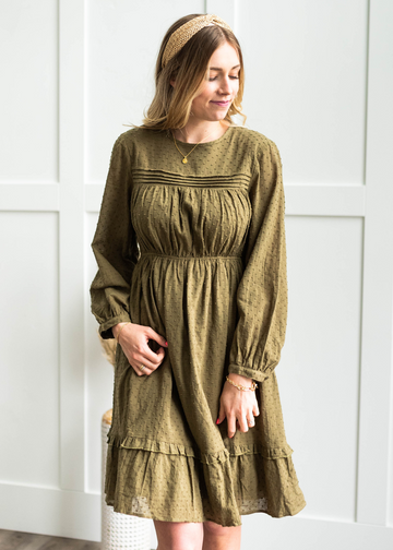 Safiya Olive Dress