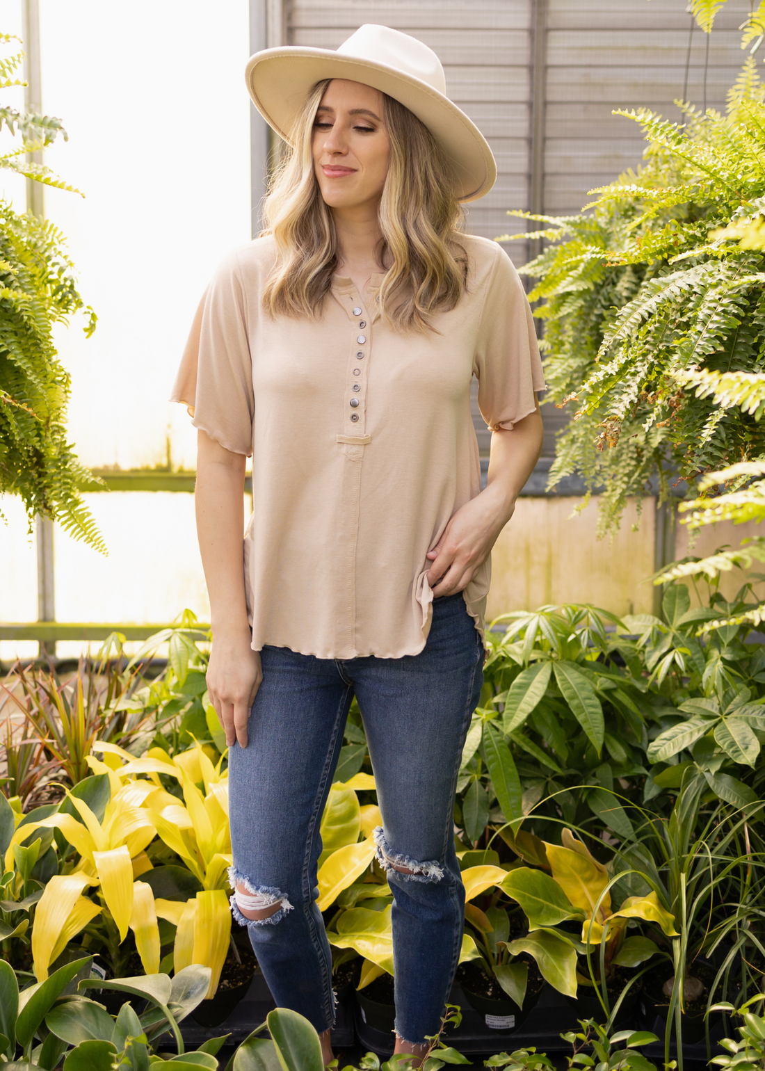 Rhea Beige Top