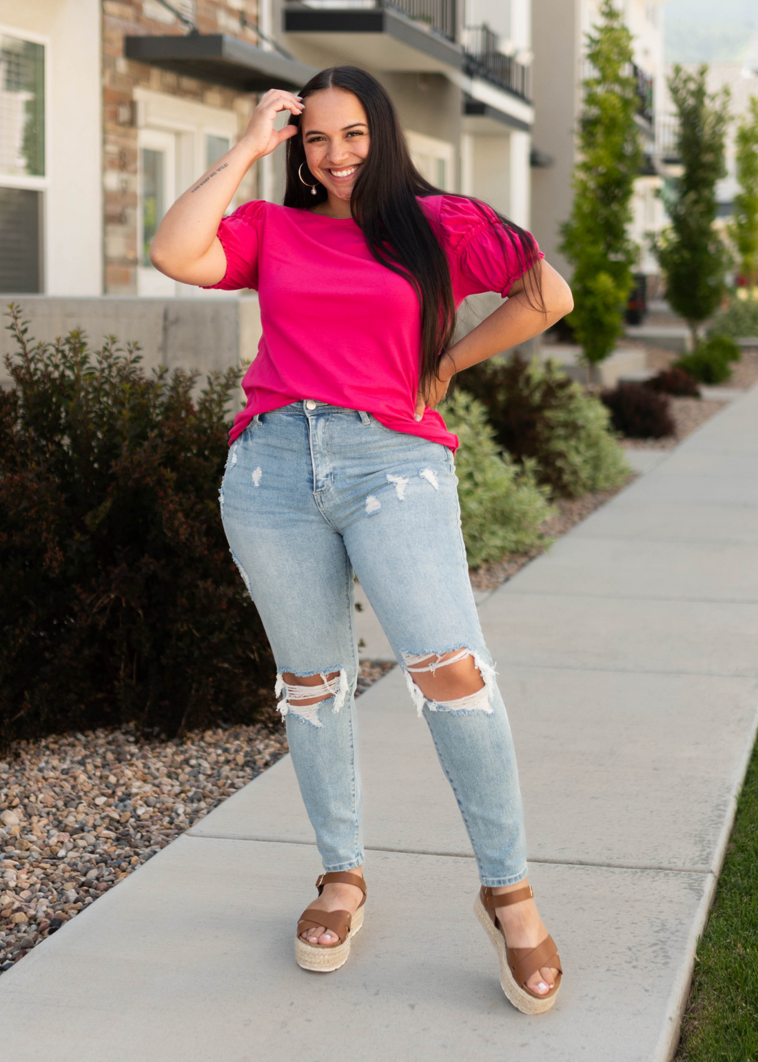 Angie Dark Fuchsia Top