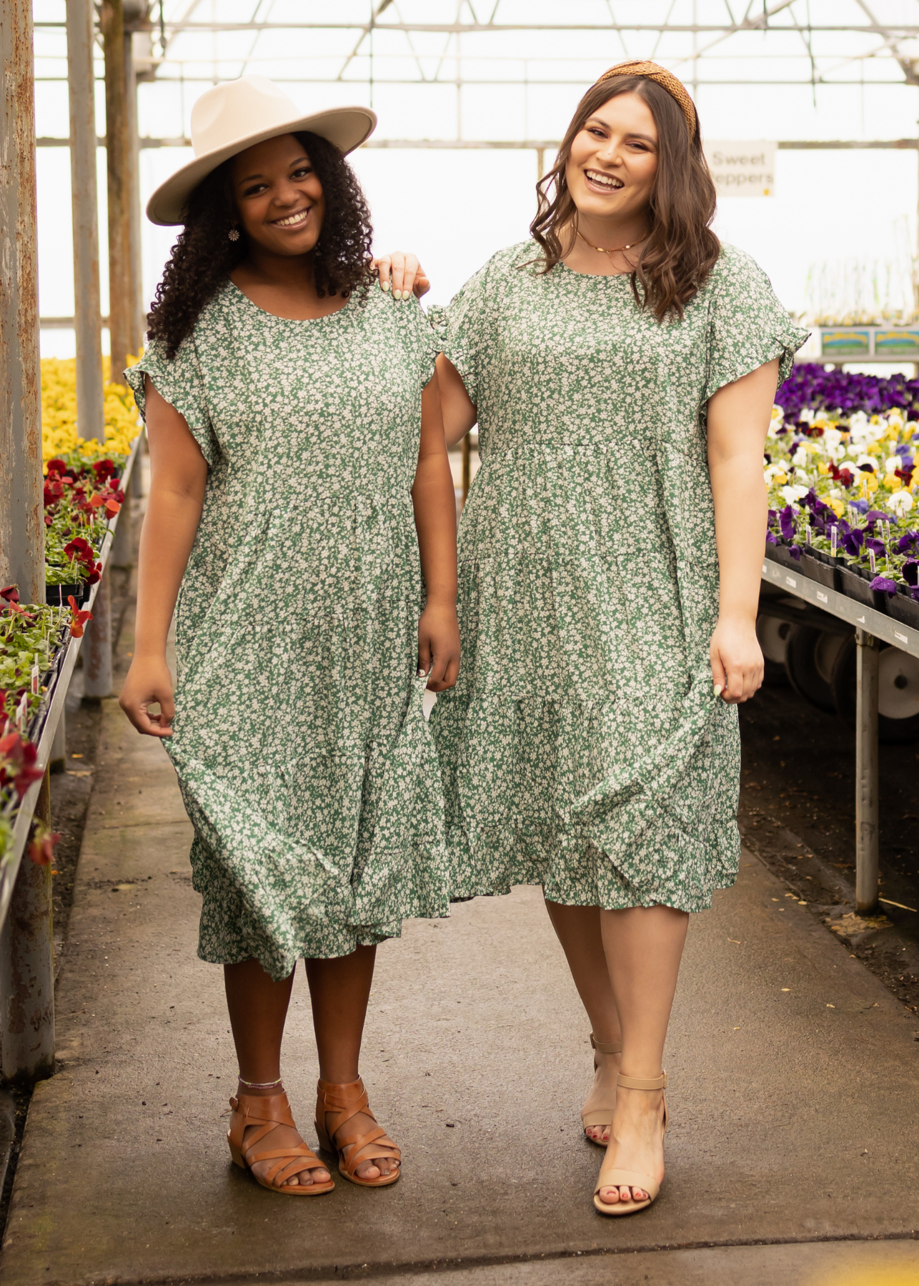Lindsay Green Floral Dress