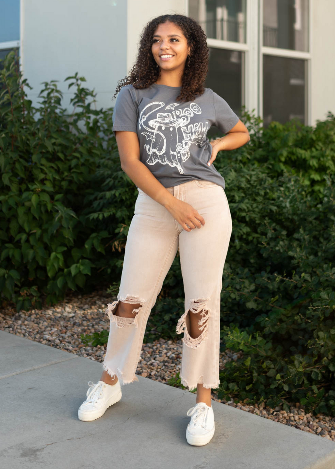 Cressa Dusty Mauve Curvy Jeans