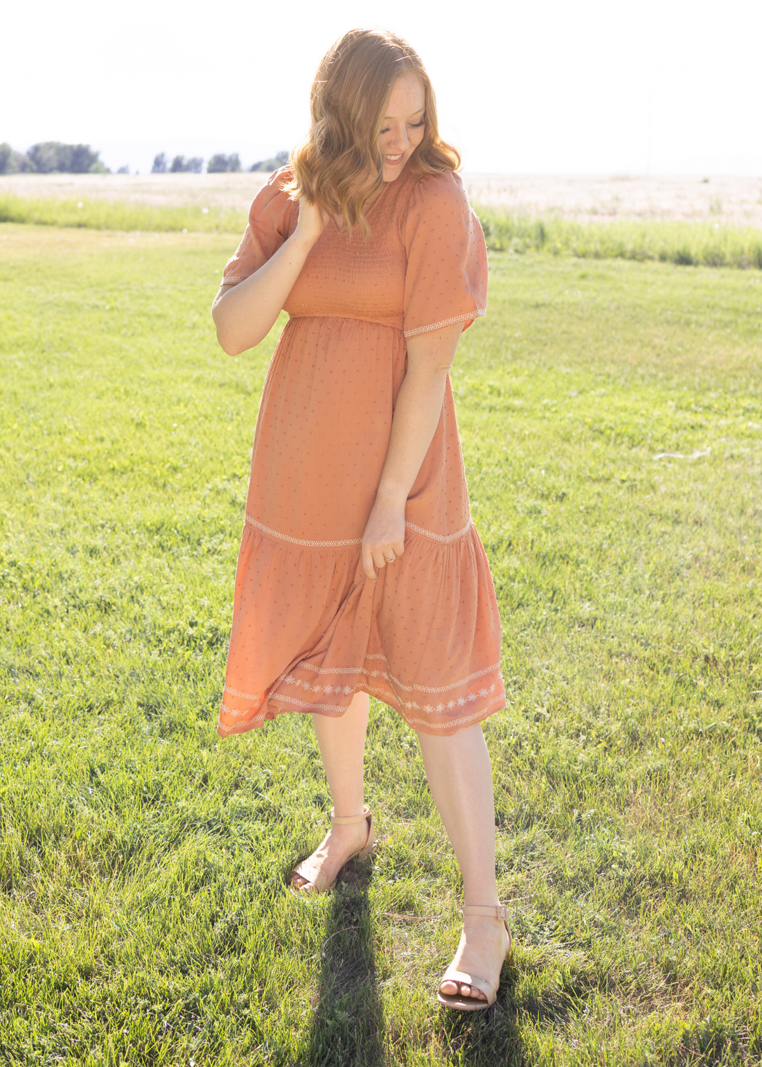 Lakelyn Terracotta Dress