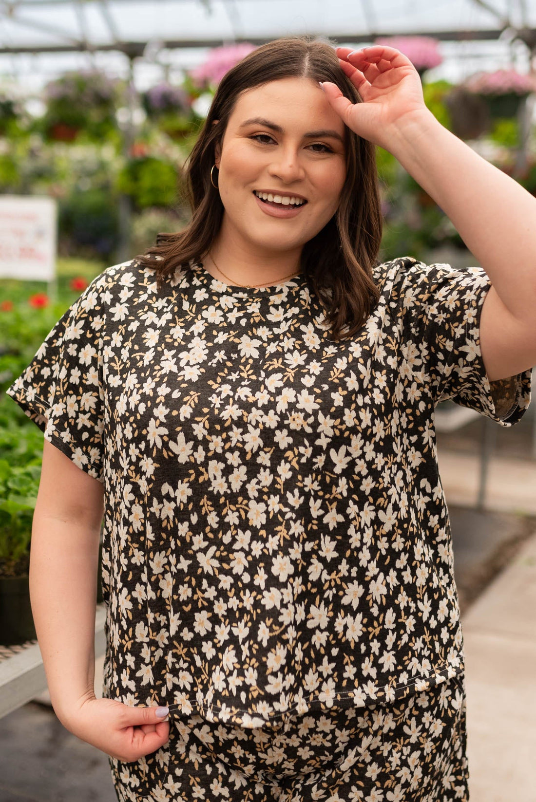 Aaliyah Black Floral Top