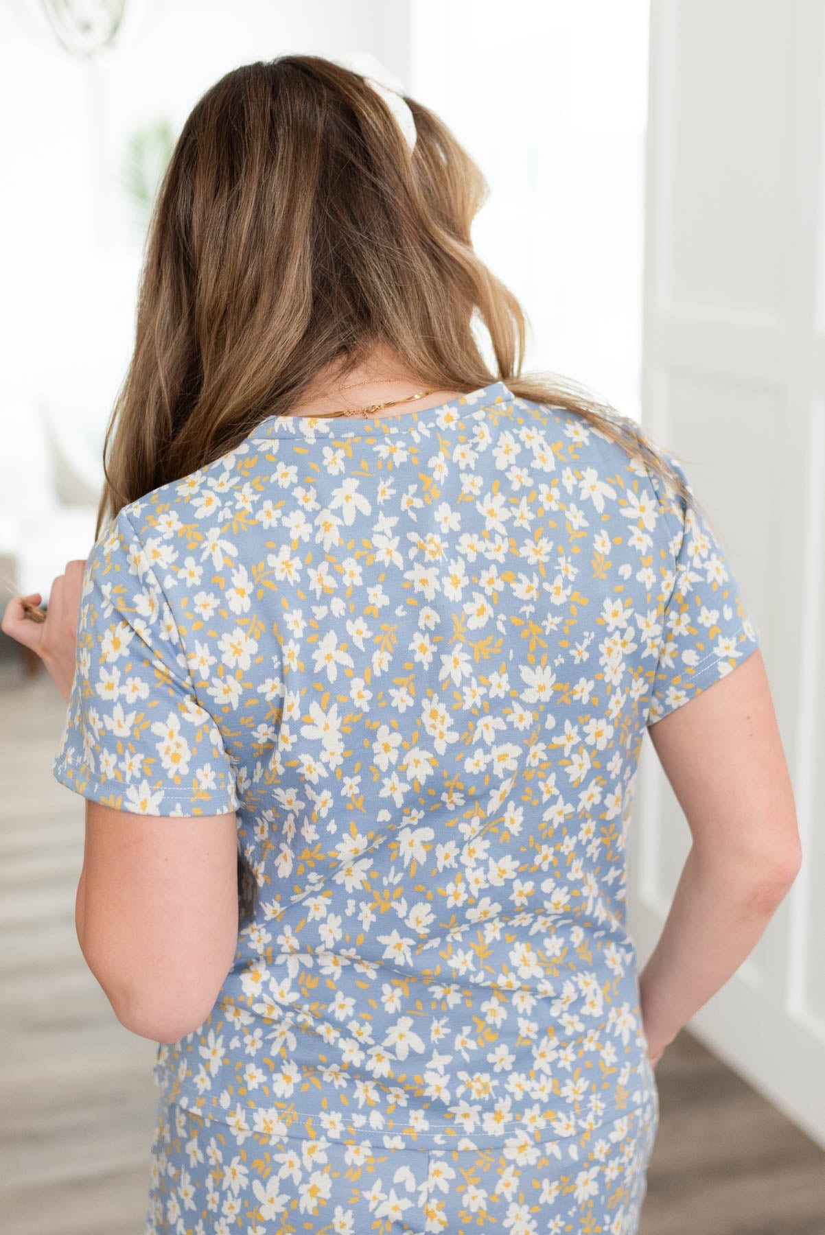 Aaliyah Blue Floral Top