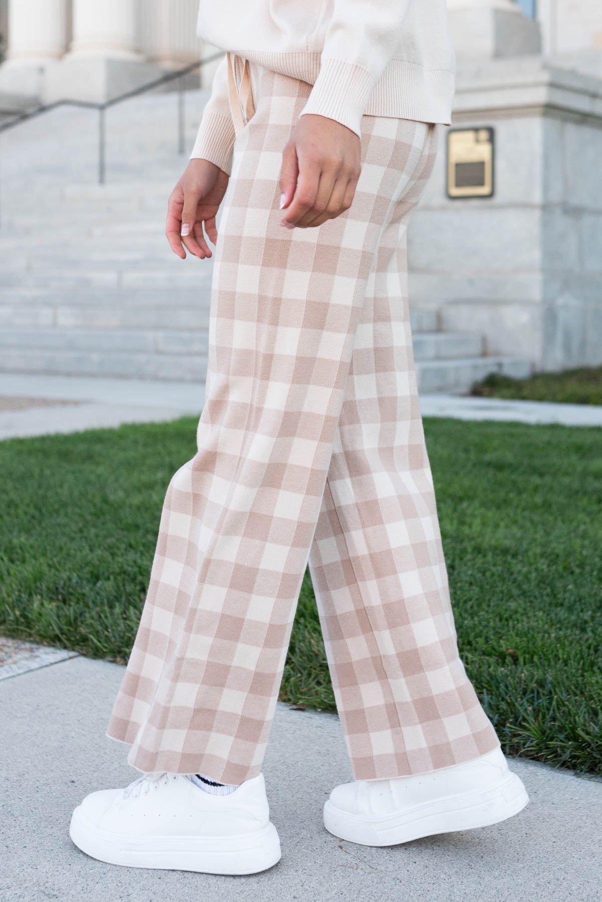 Adalia Gingham Sweater Pants