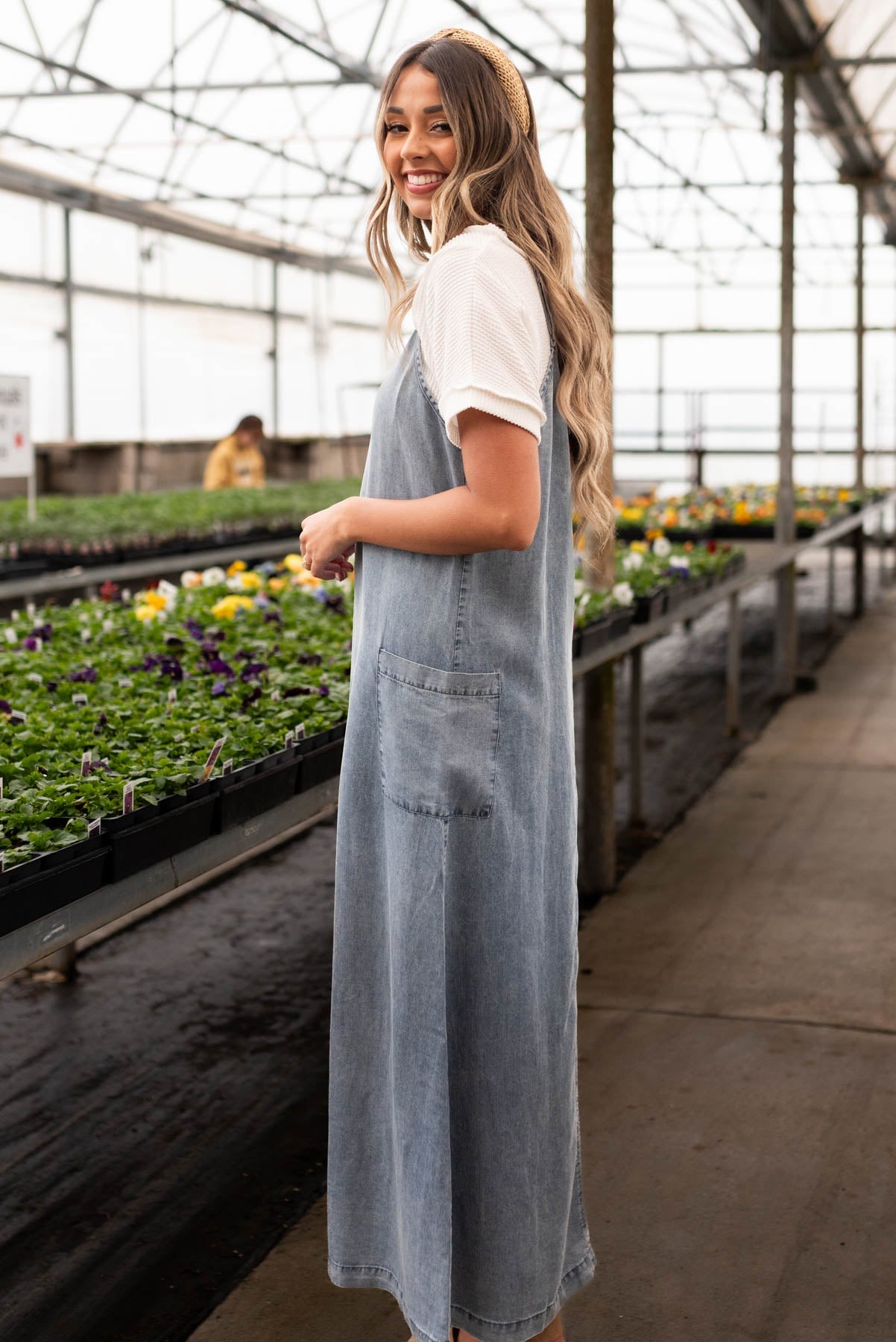 Adda Denim Blue Overall Dress