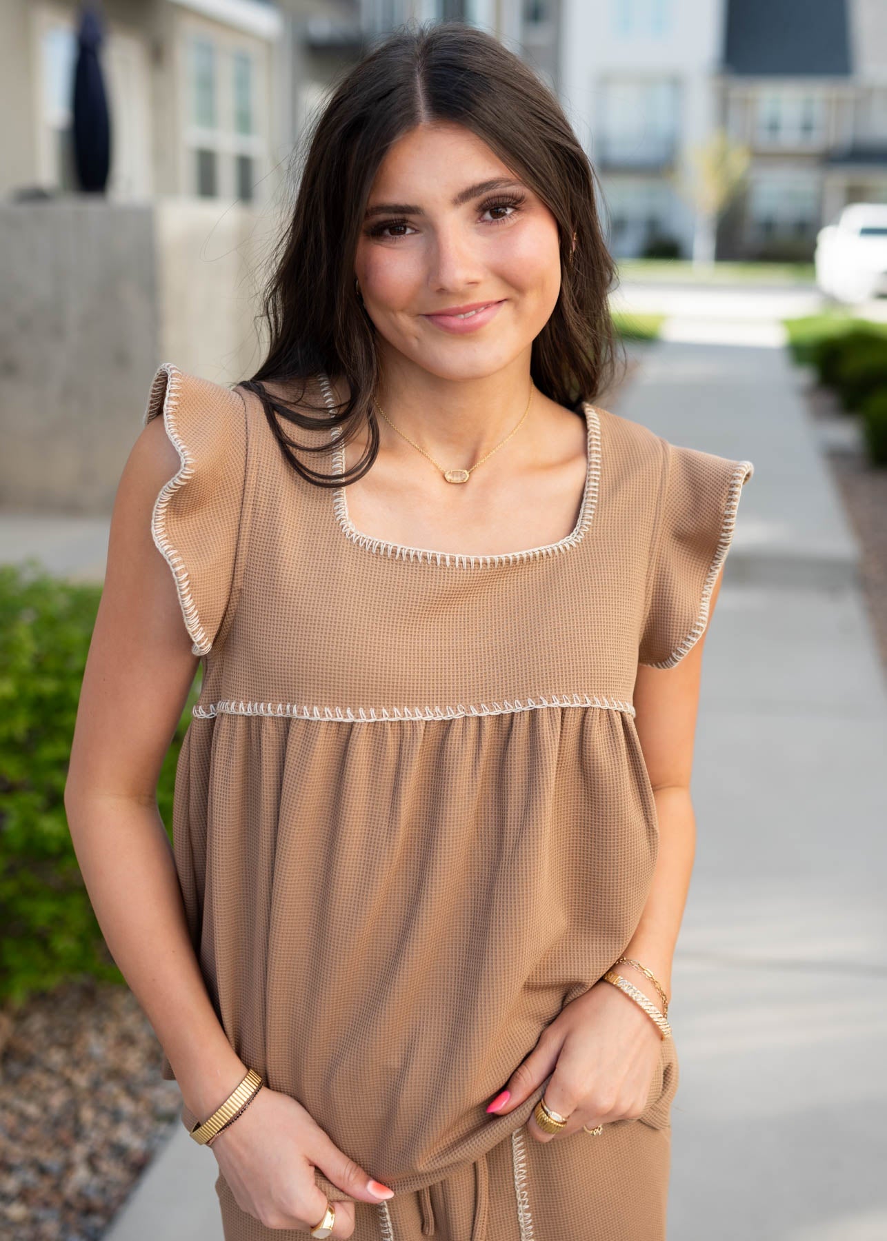 Addison Brown Top