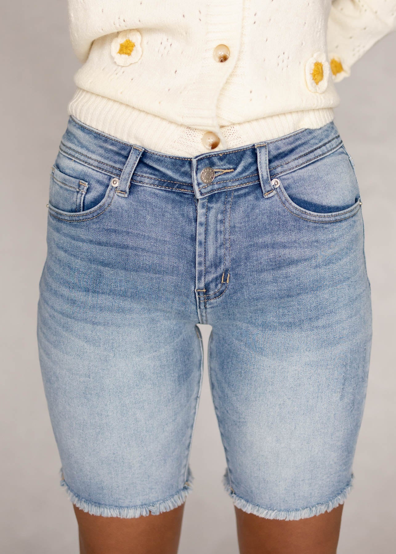 Adley Medium Wash Shorts