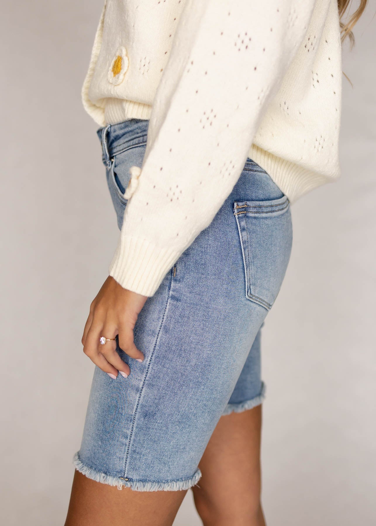 Adley Medium Wash Shorts