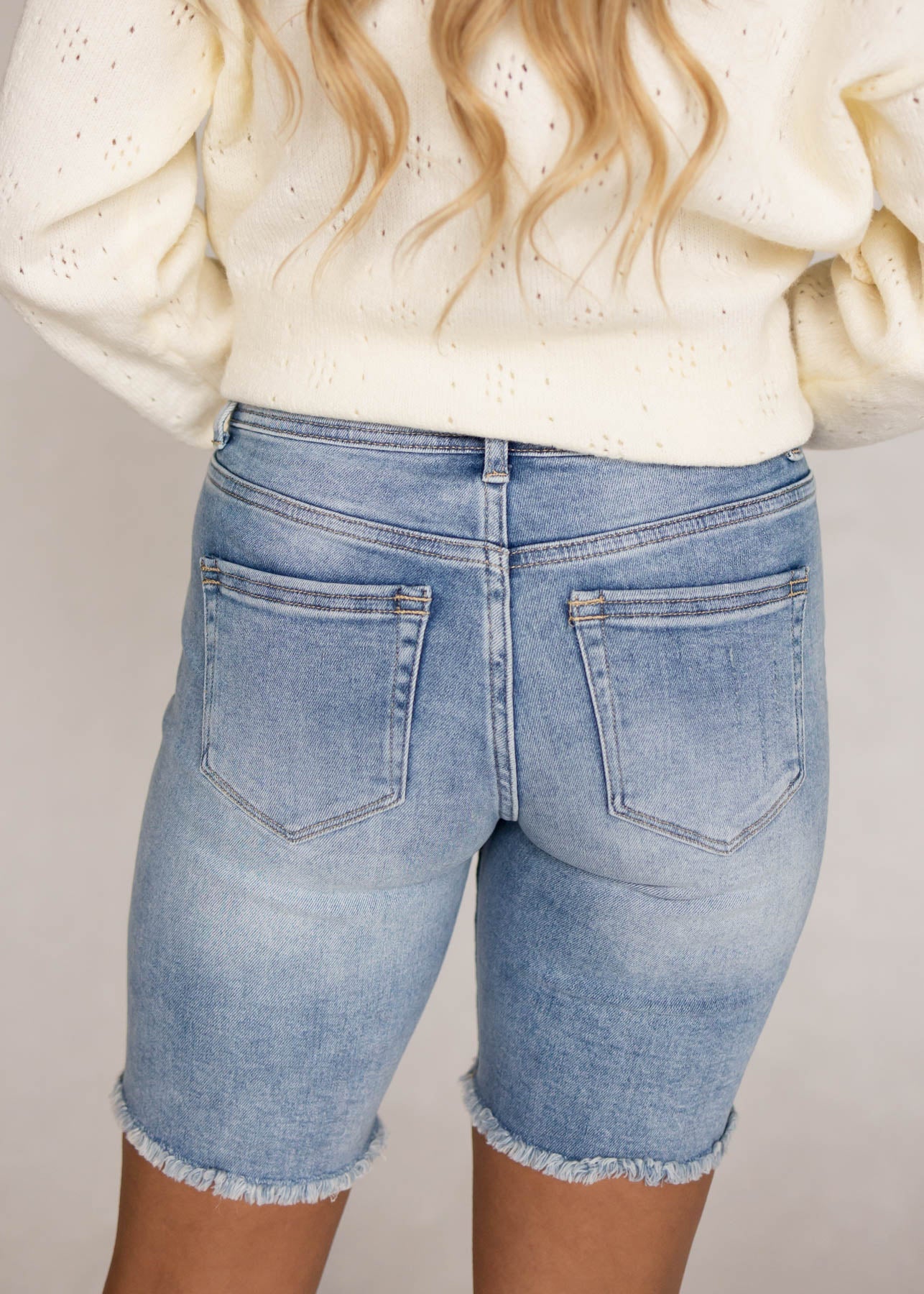 Adley Medium Wash Shorts