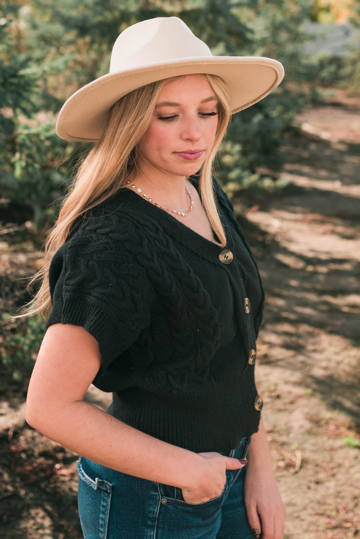 Agnes Black Knit Cardigan