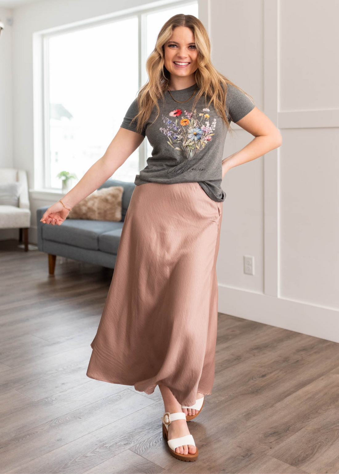 Aida Taupe Skirt