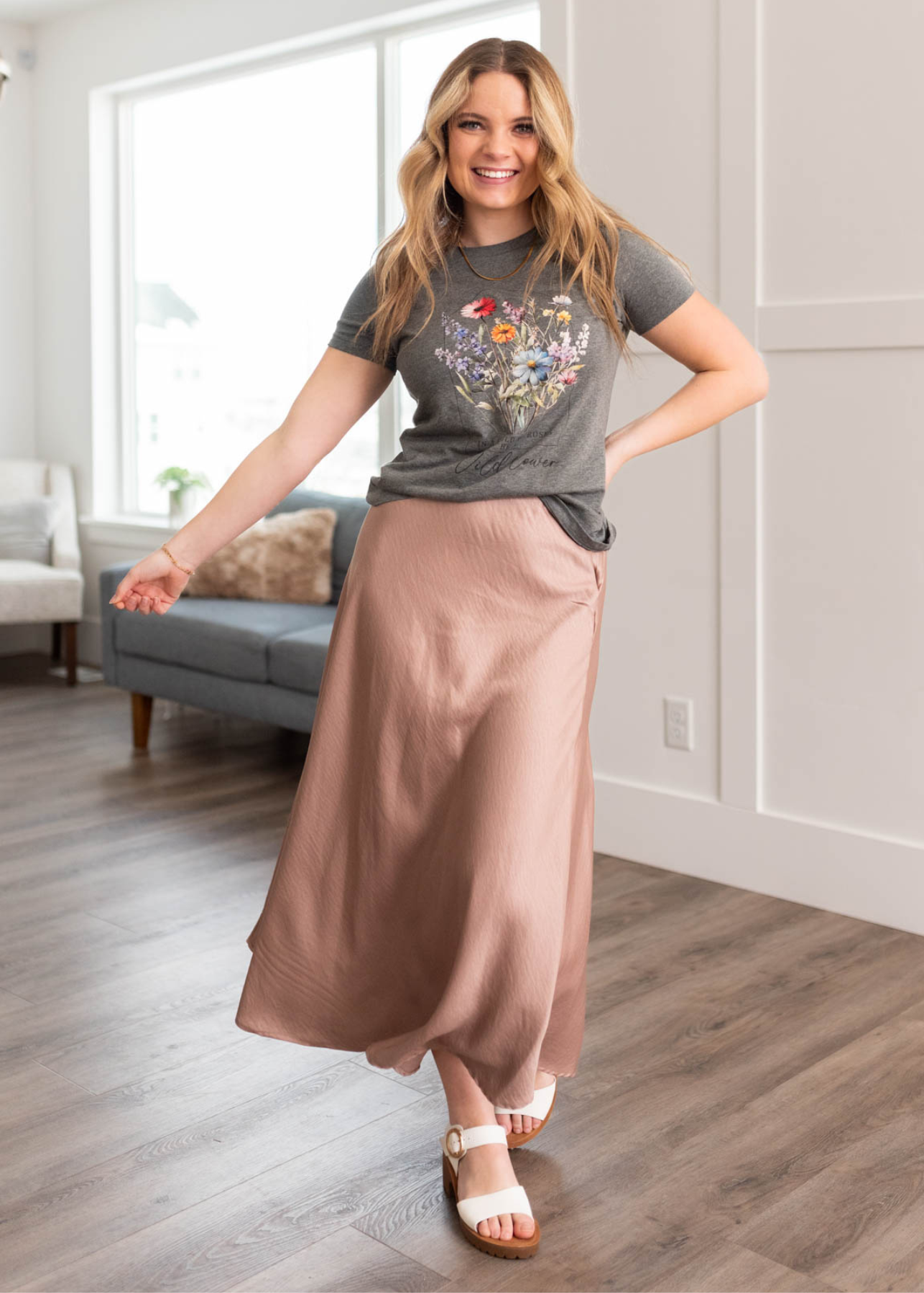 Aida Taupe Skirt