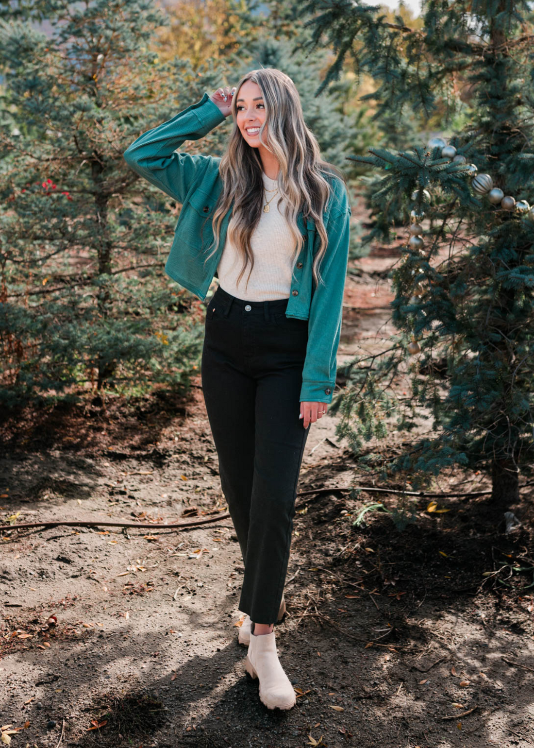 Ainara Hunter Green Top