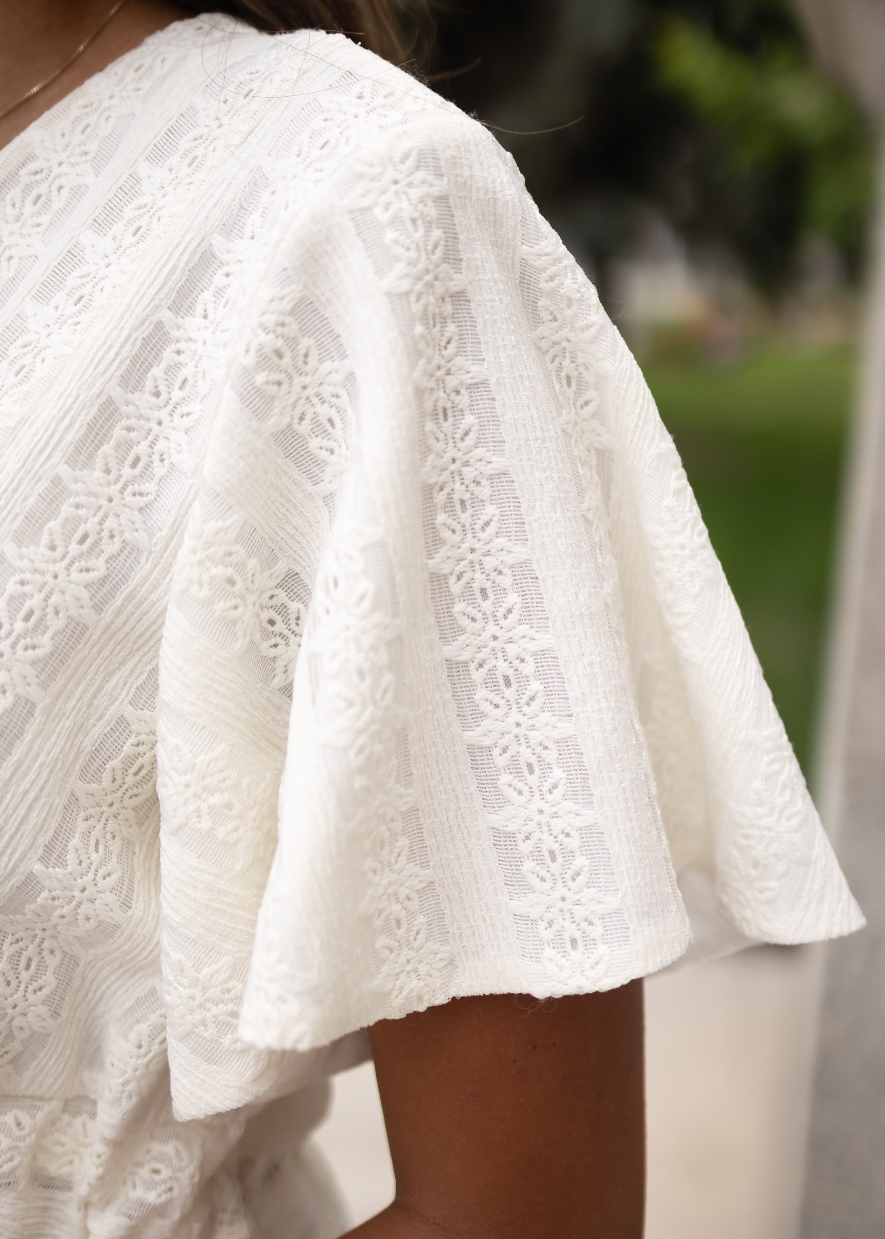 Alana Ivory Textured Tie Dress