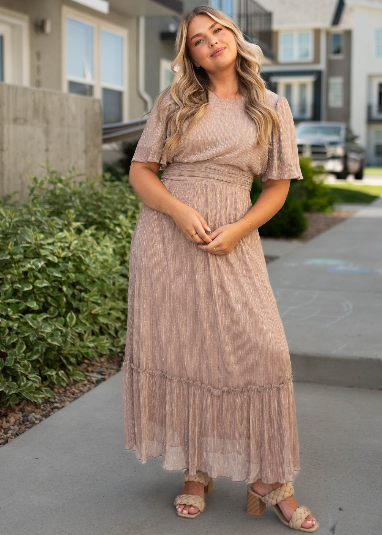 Alexandria Champagne Dress