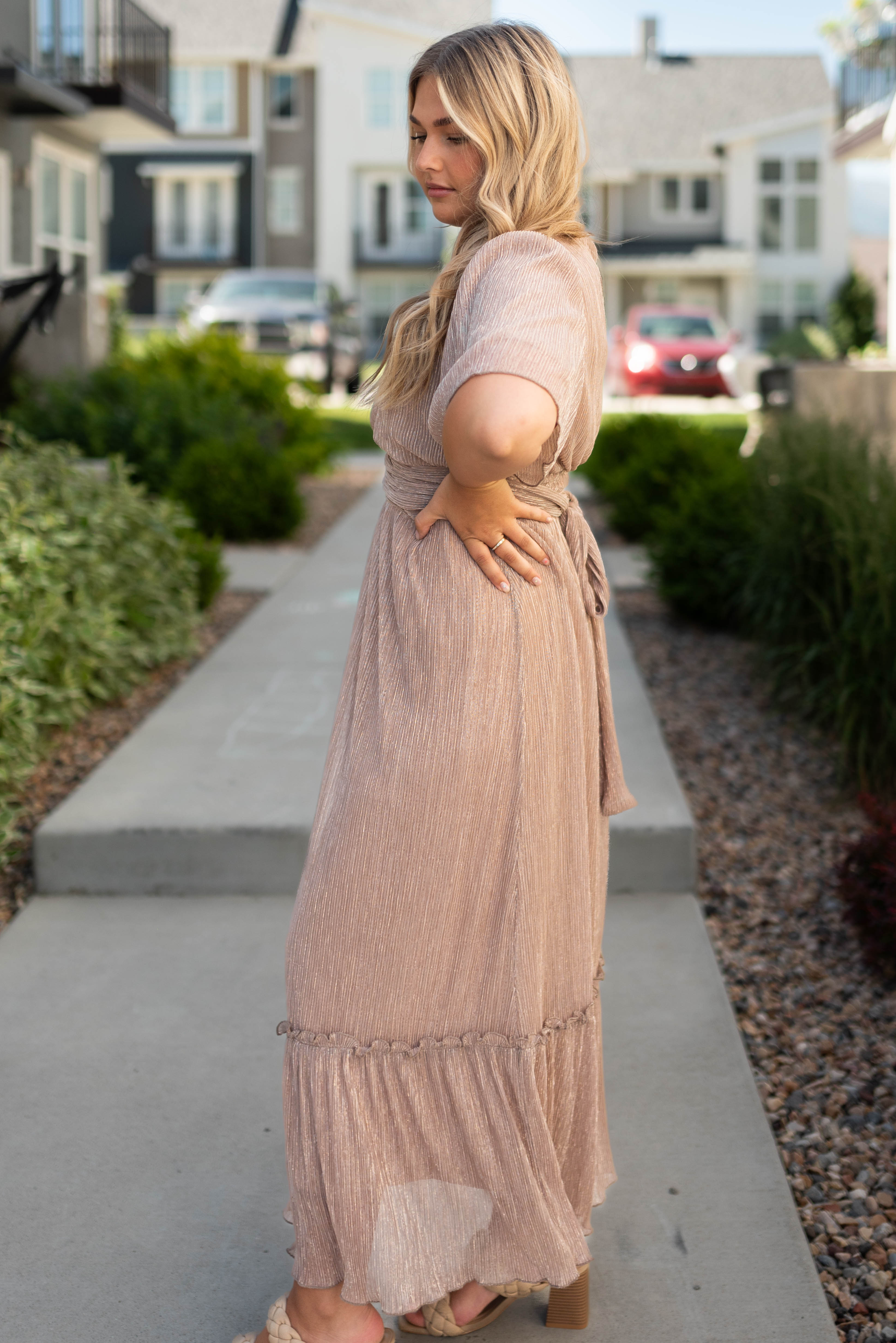 Alexandria Champagne Dress