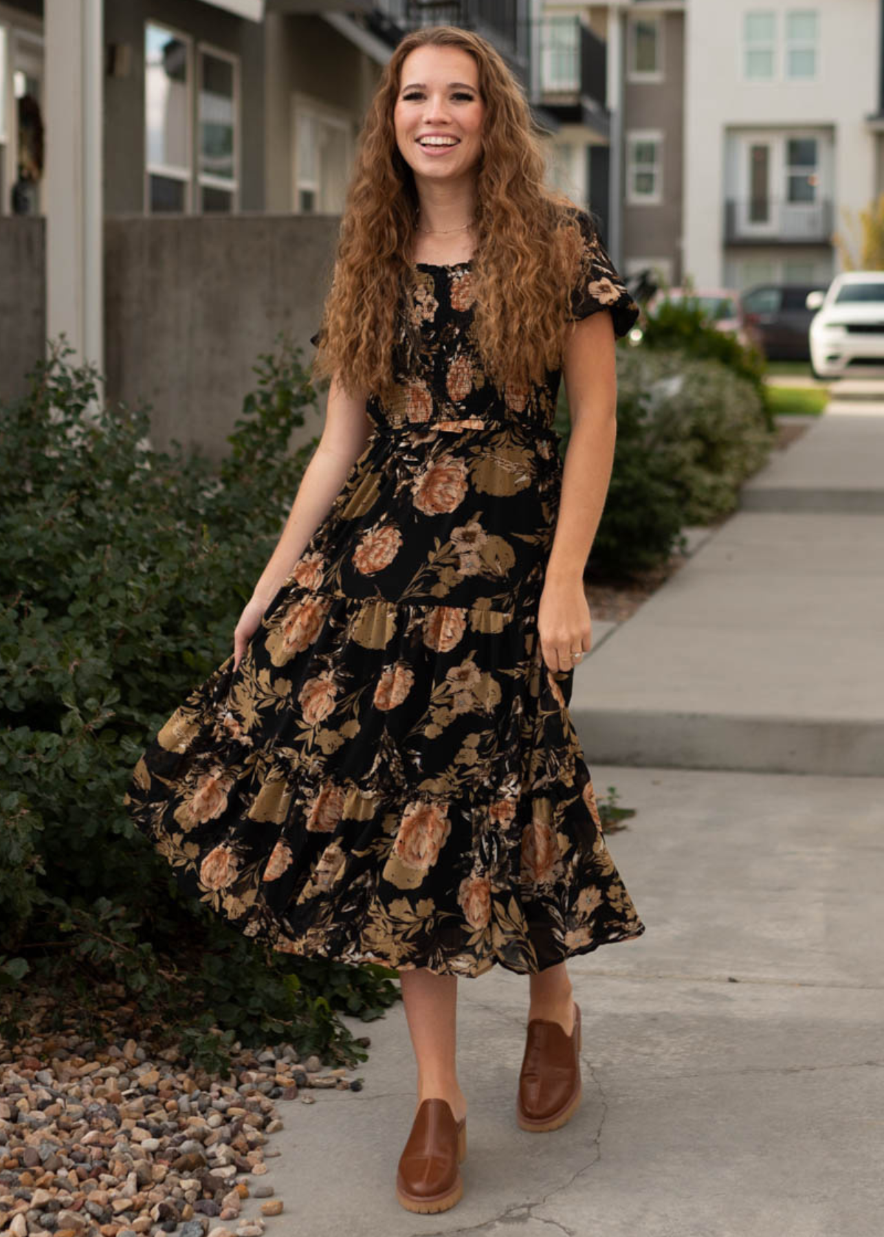 Alice Black Floral Dress