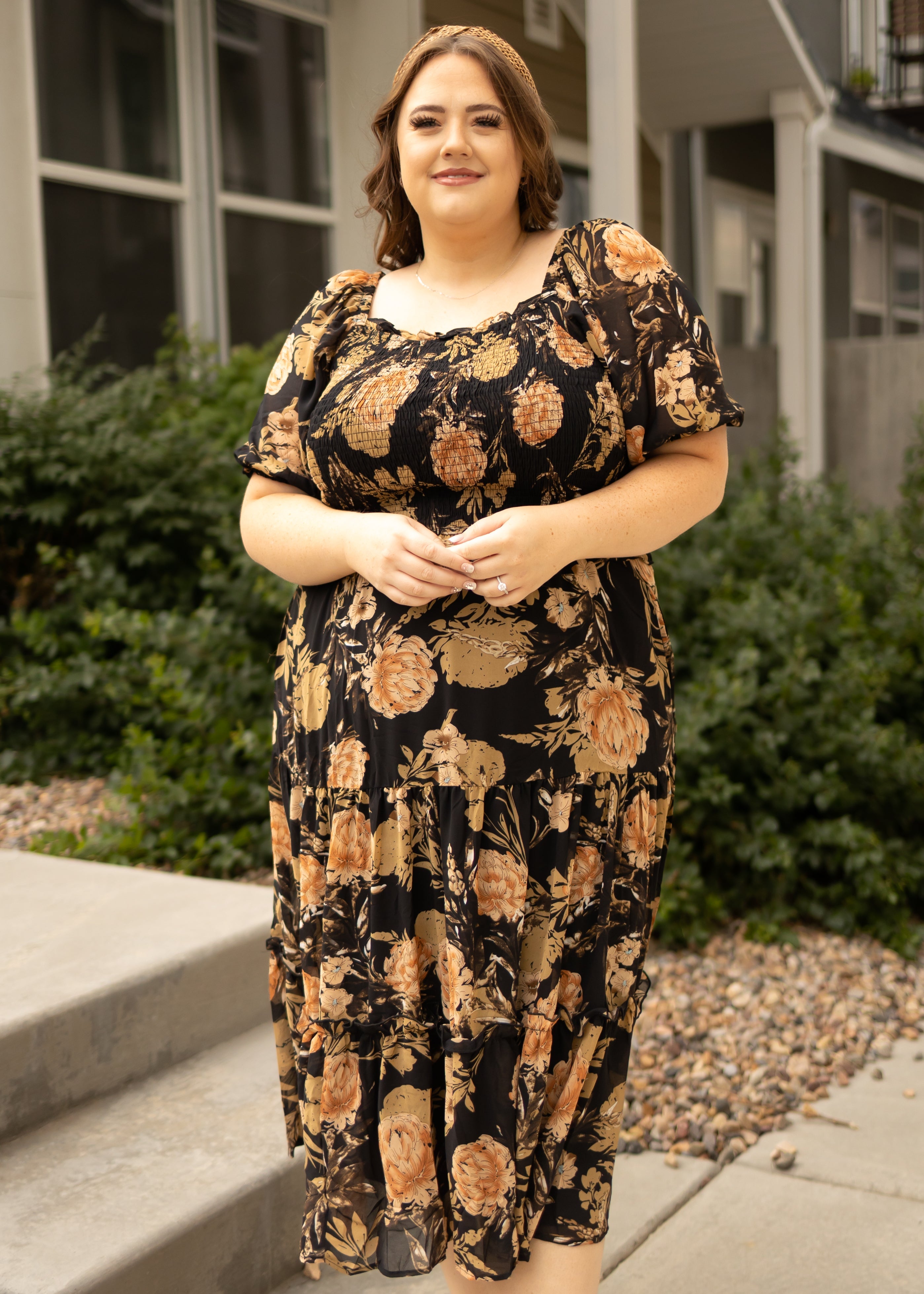 Alice Black Floral Dress