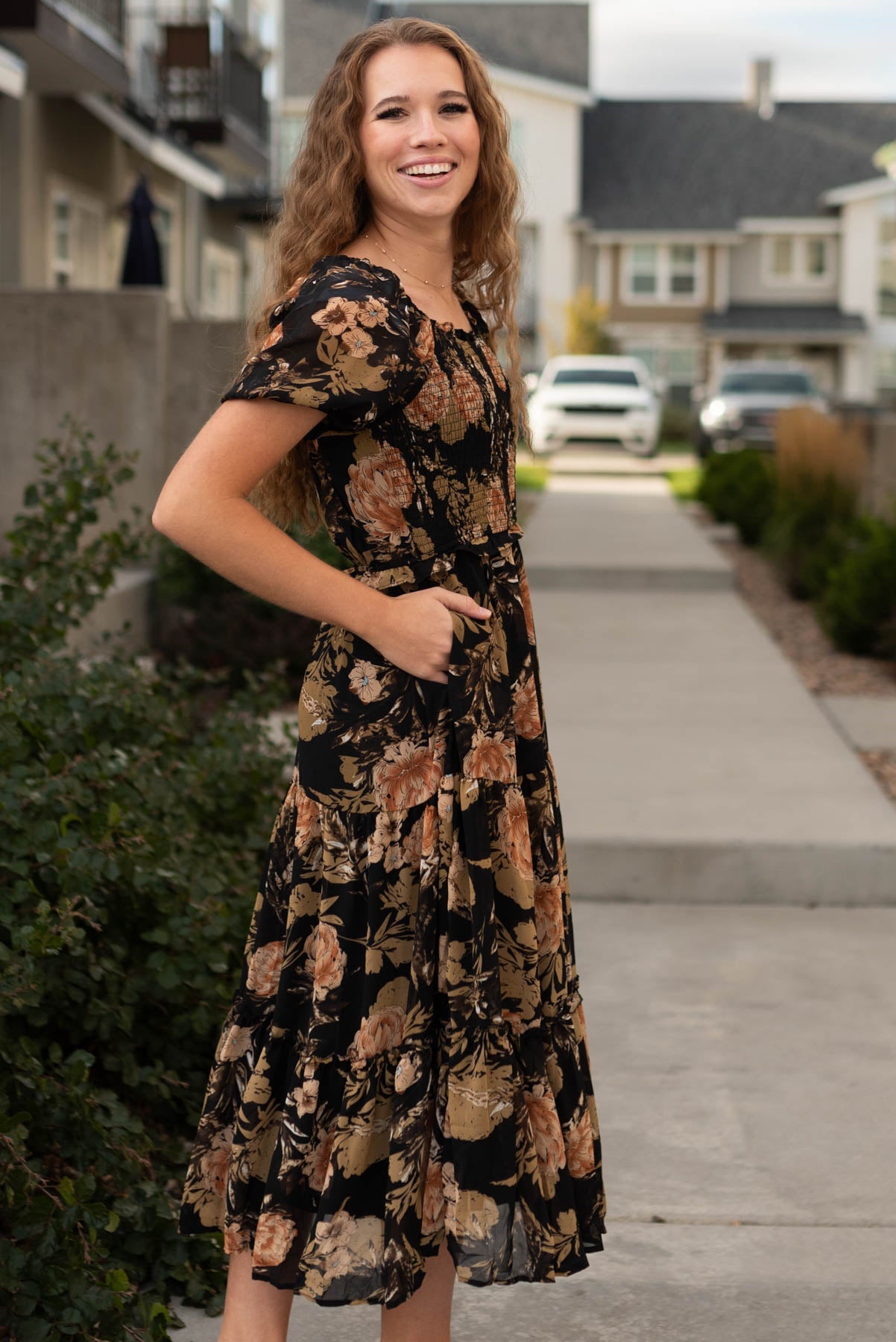 Alice Black Floral Dress
