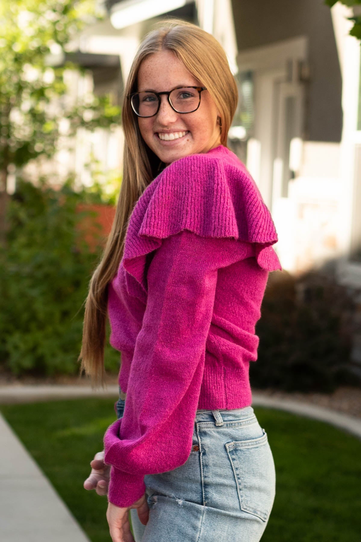 Alison Magenta Top