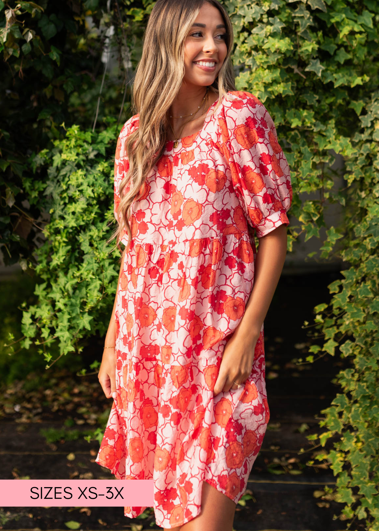 Allie Pink Floral Dress