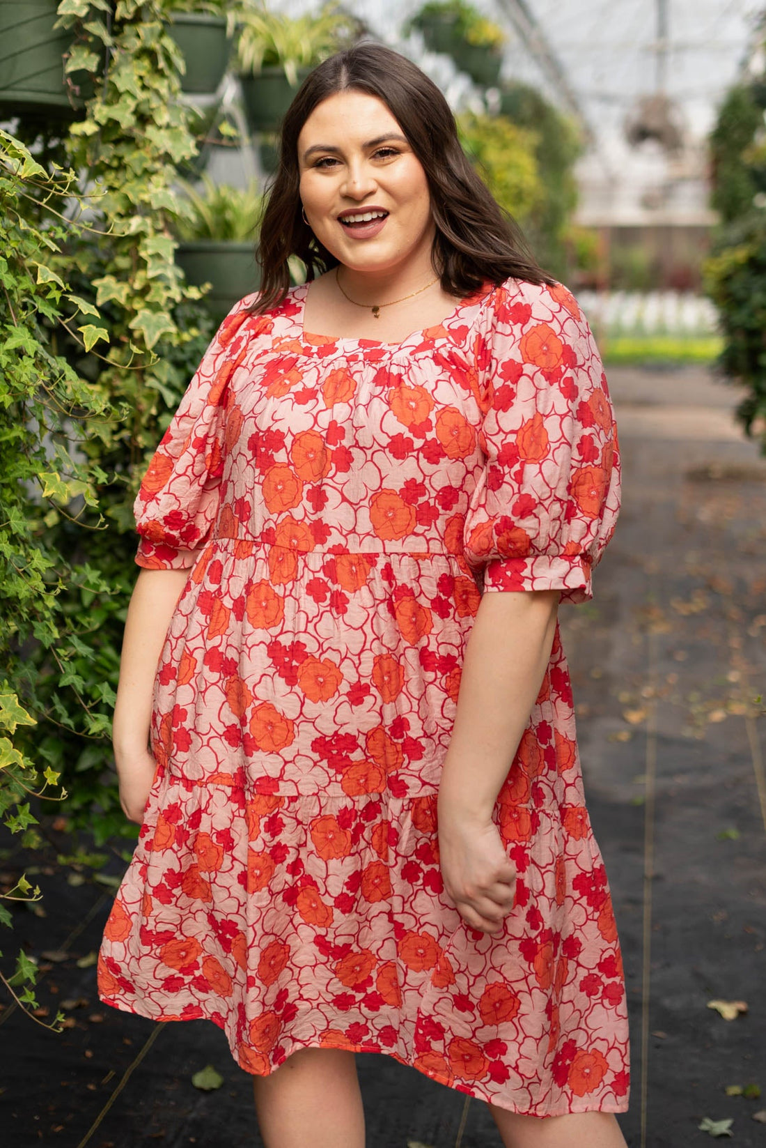 Allie Pink Floral Dress