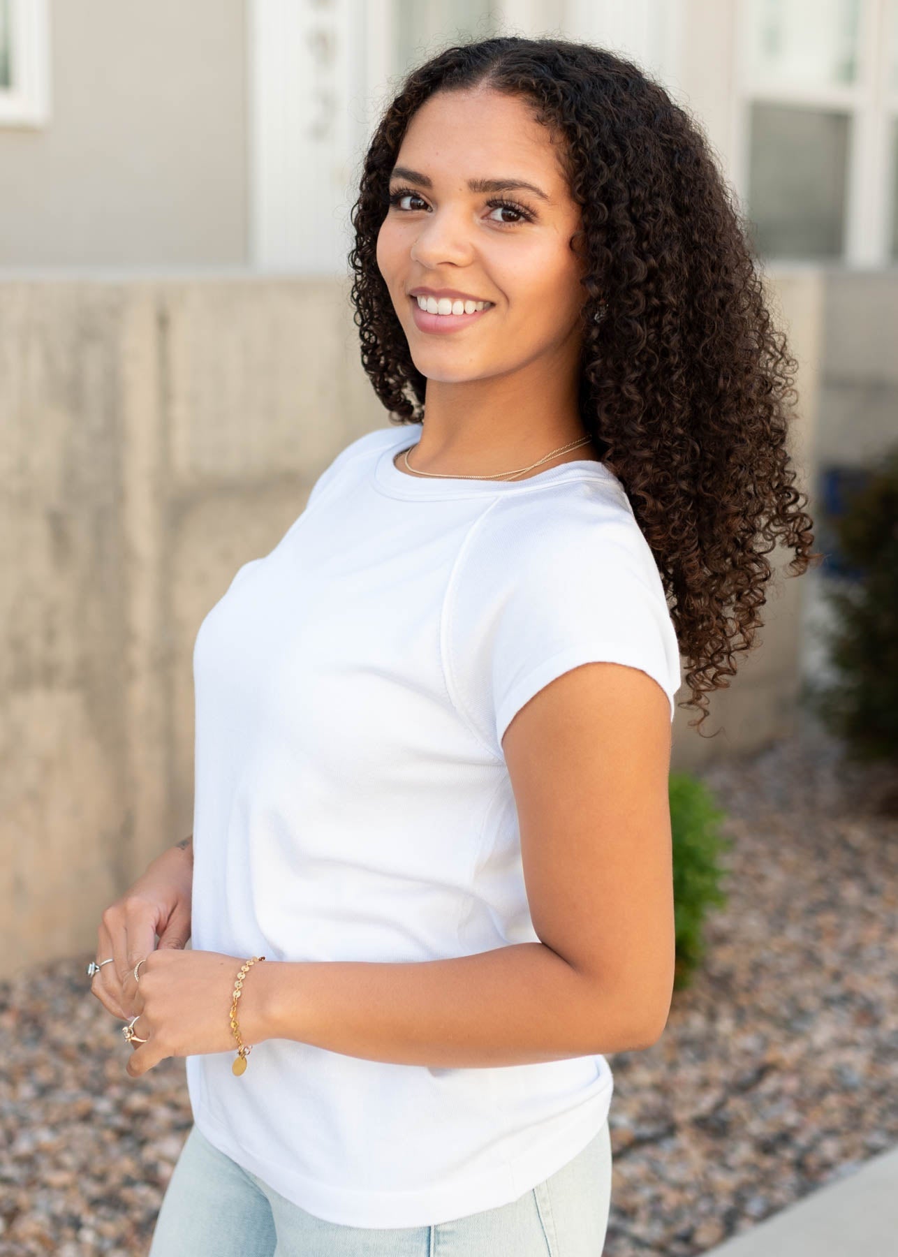 Amala White Raglan Top