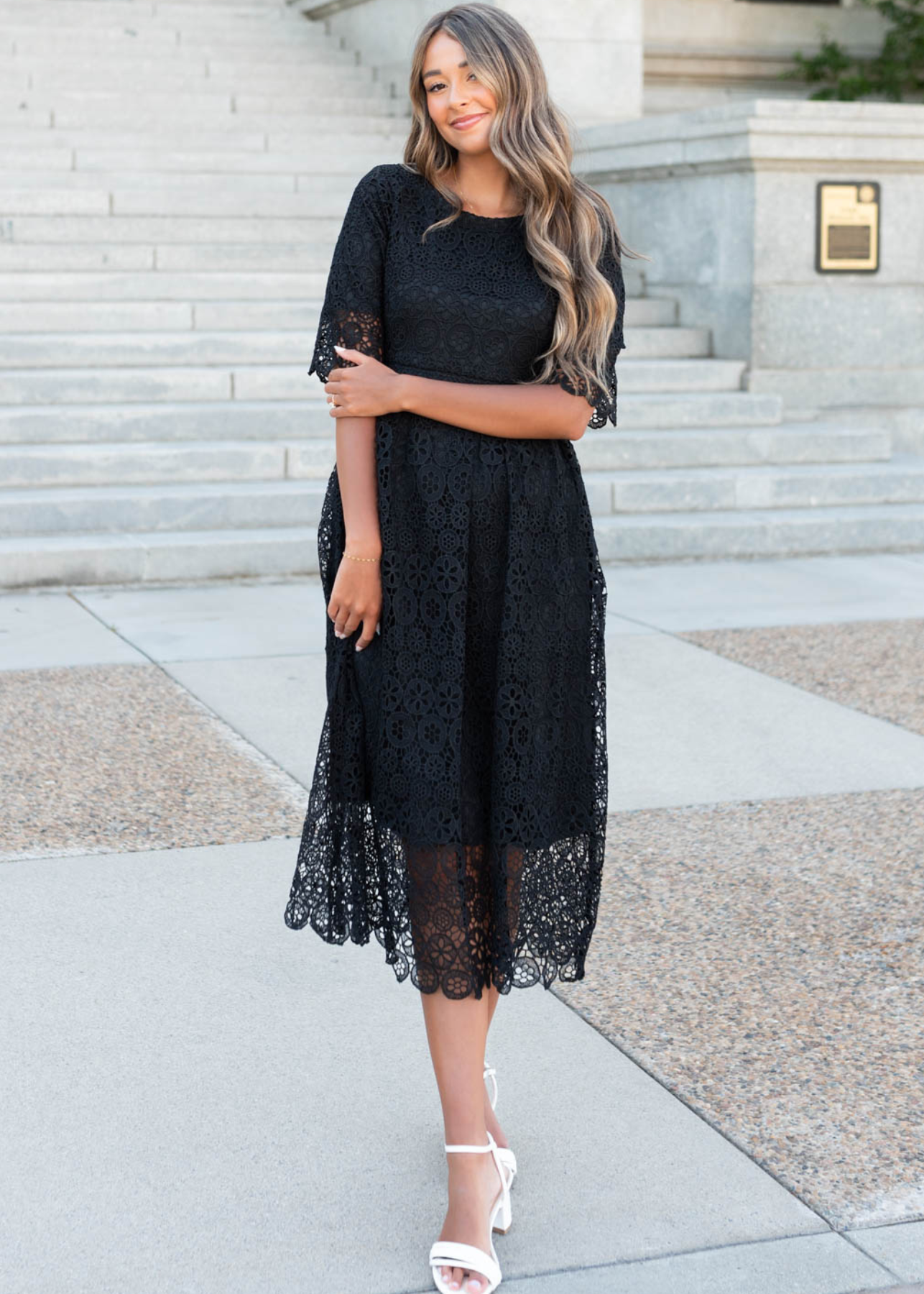 Amber Black Lace Dress