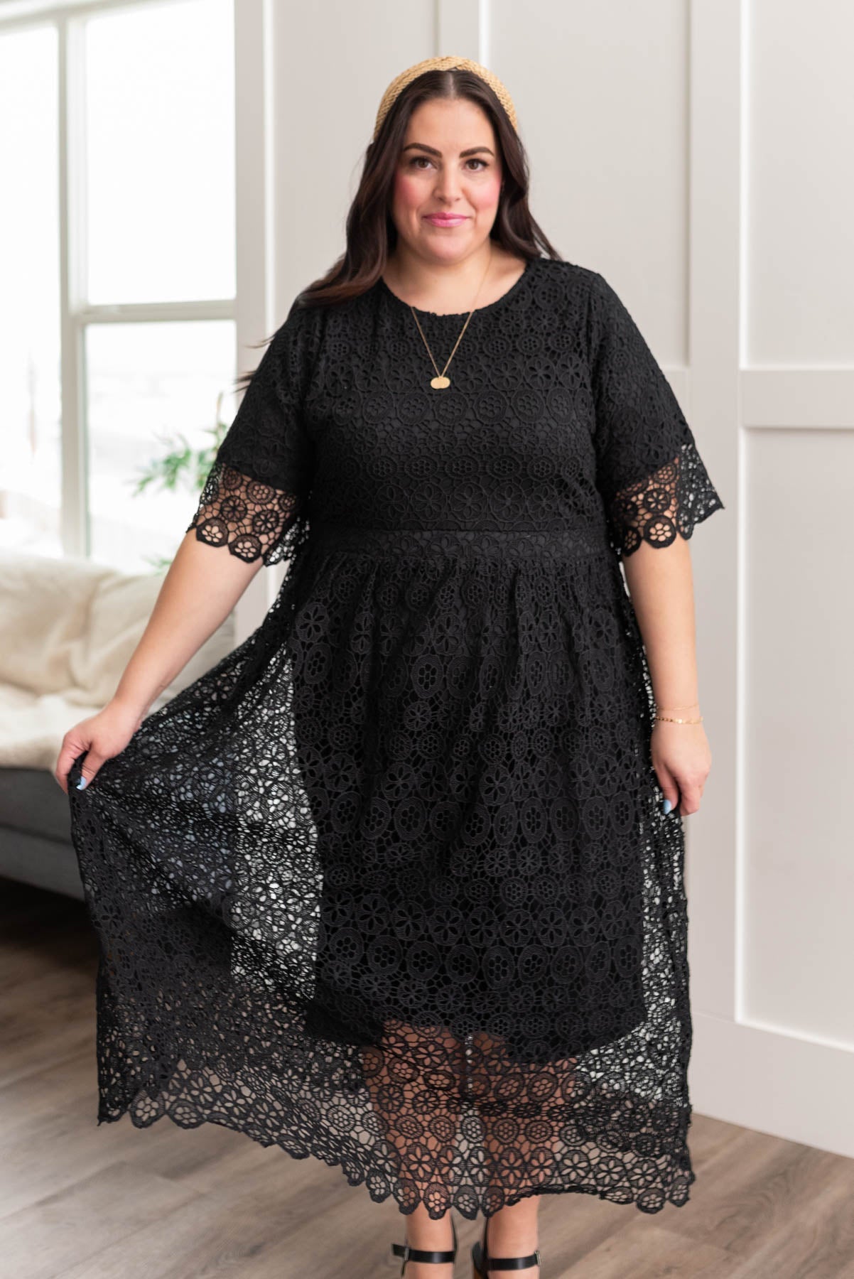 Amber Black Lace Dress