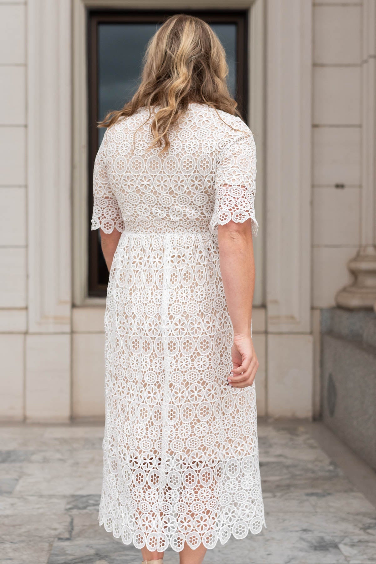 Amber Ivory Lace Dress