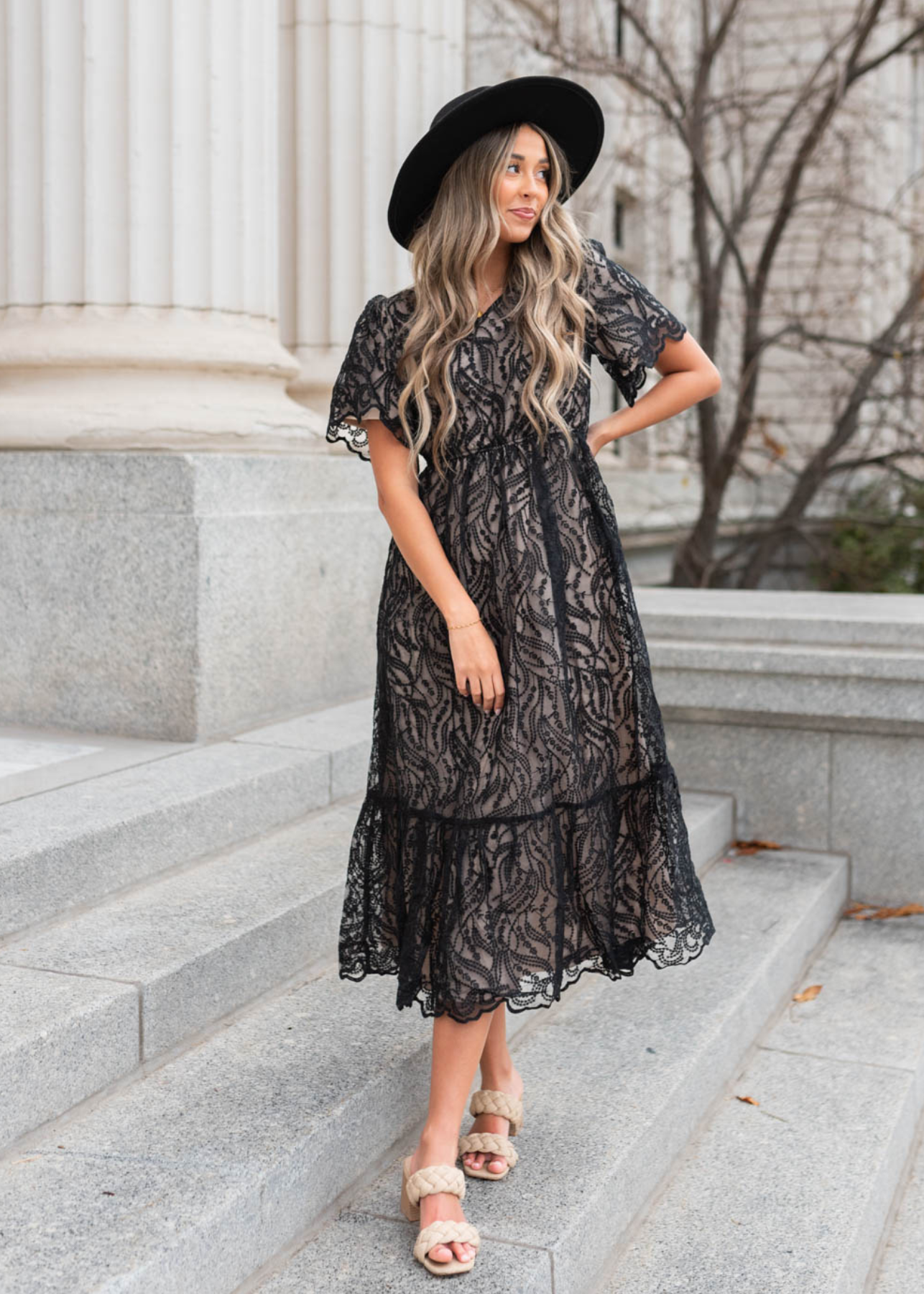 Amberly Black Dress
