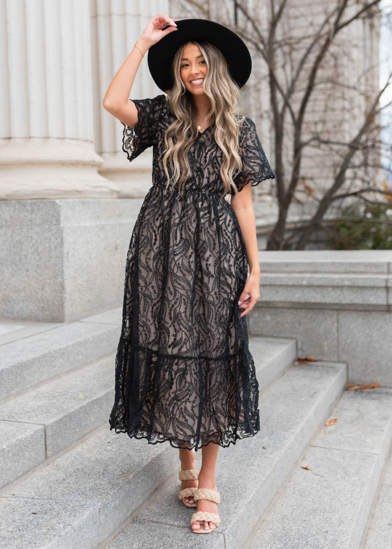 Amberly Black Dress