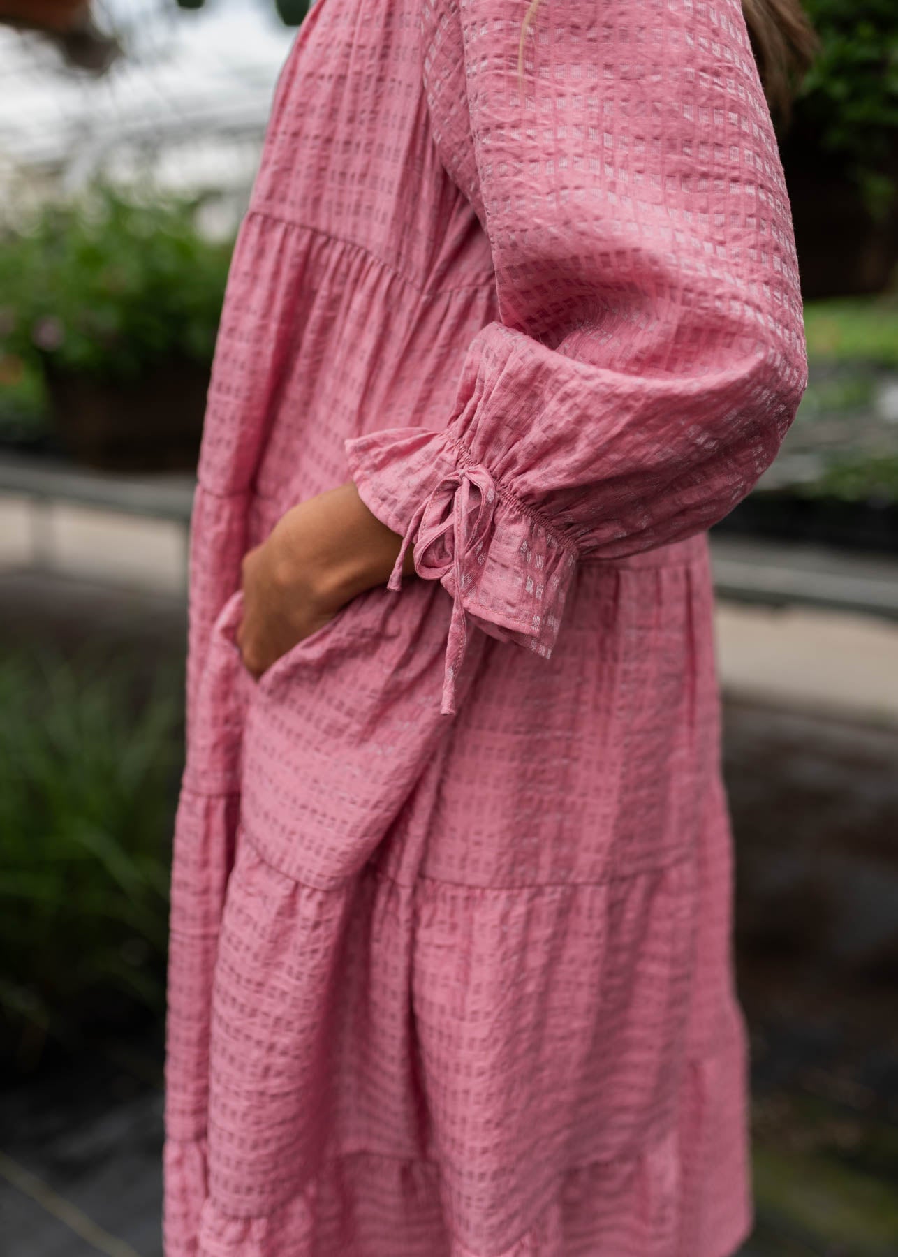 Amelia Pink Long Sleeve Dress