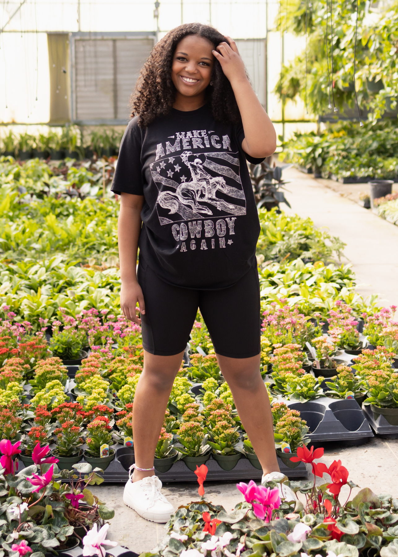 American Cowboy Black Tee