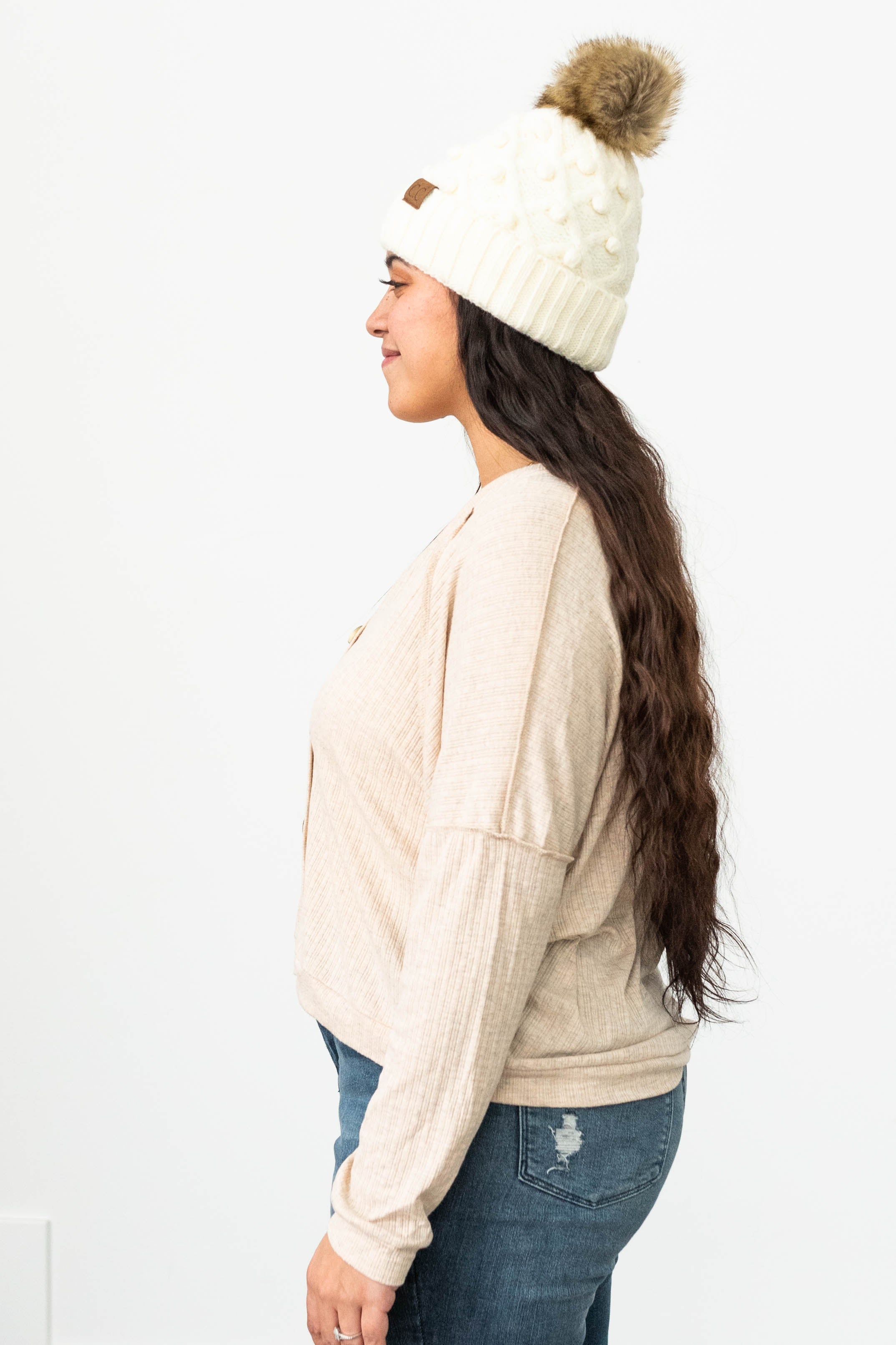 Amerie Oatmeal Top