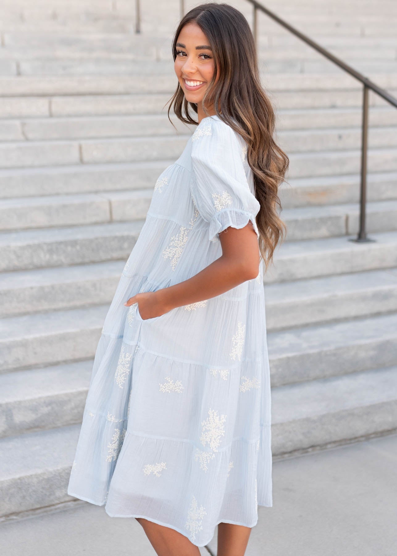 Amiri Soft Blue Dress