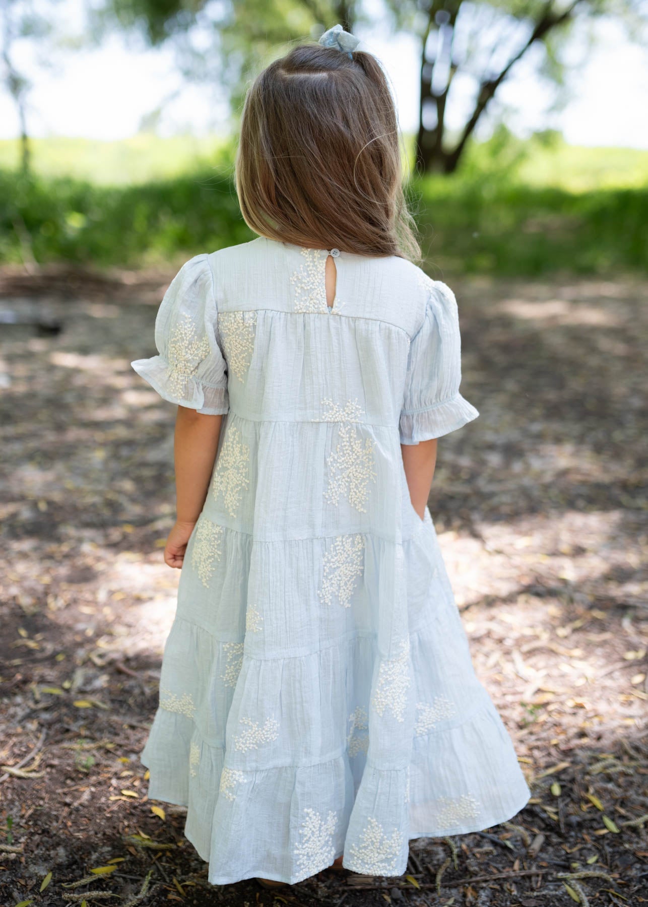 Amiri Soft Blue Little Girl Dress
