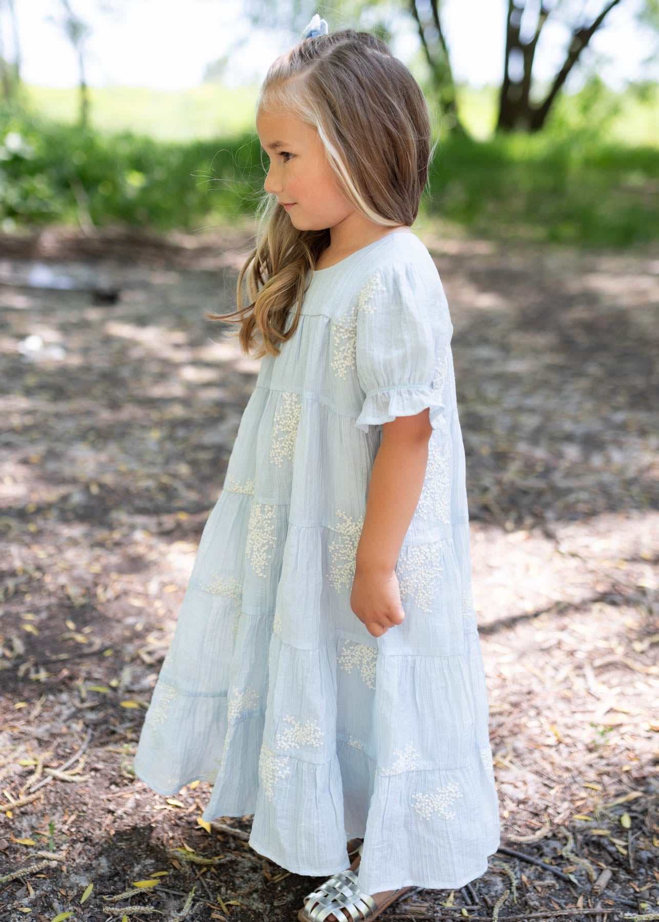 Amiri Soft Blue Little Girl Dress