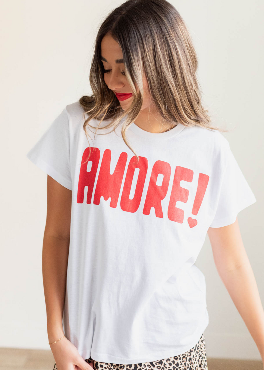 Amore! White Graphic Tee