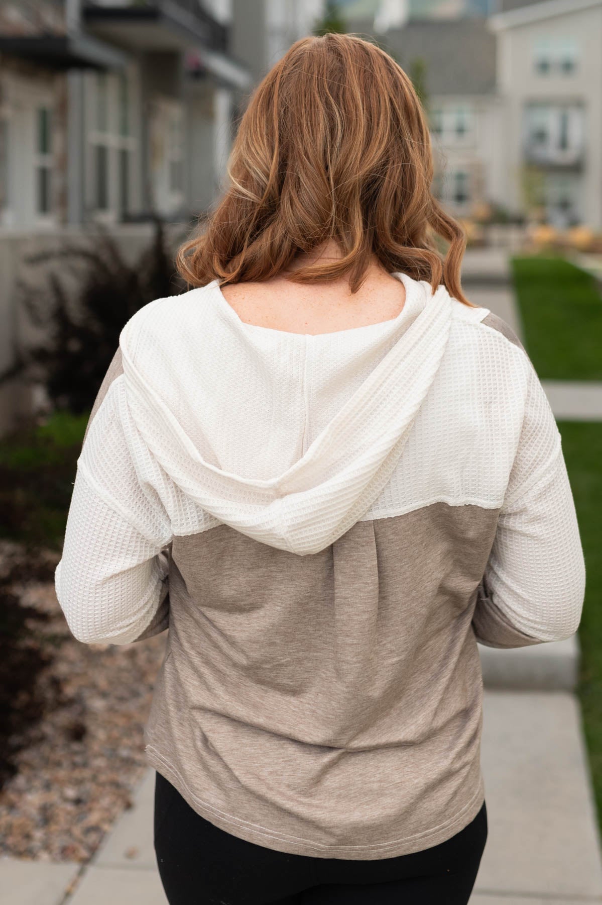 Angelynn Cream Textured Hoodie