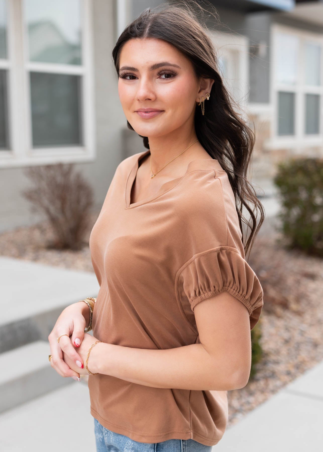 Aniece Light Mocha Top