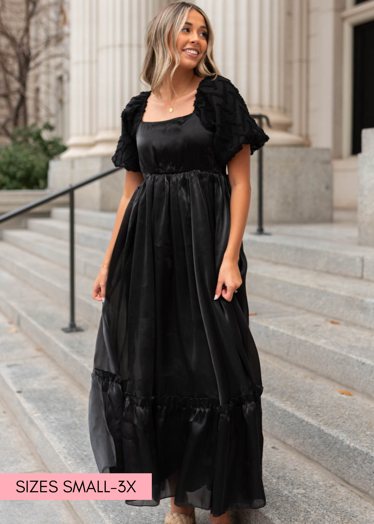 Anita Black Organza Dress