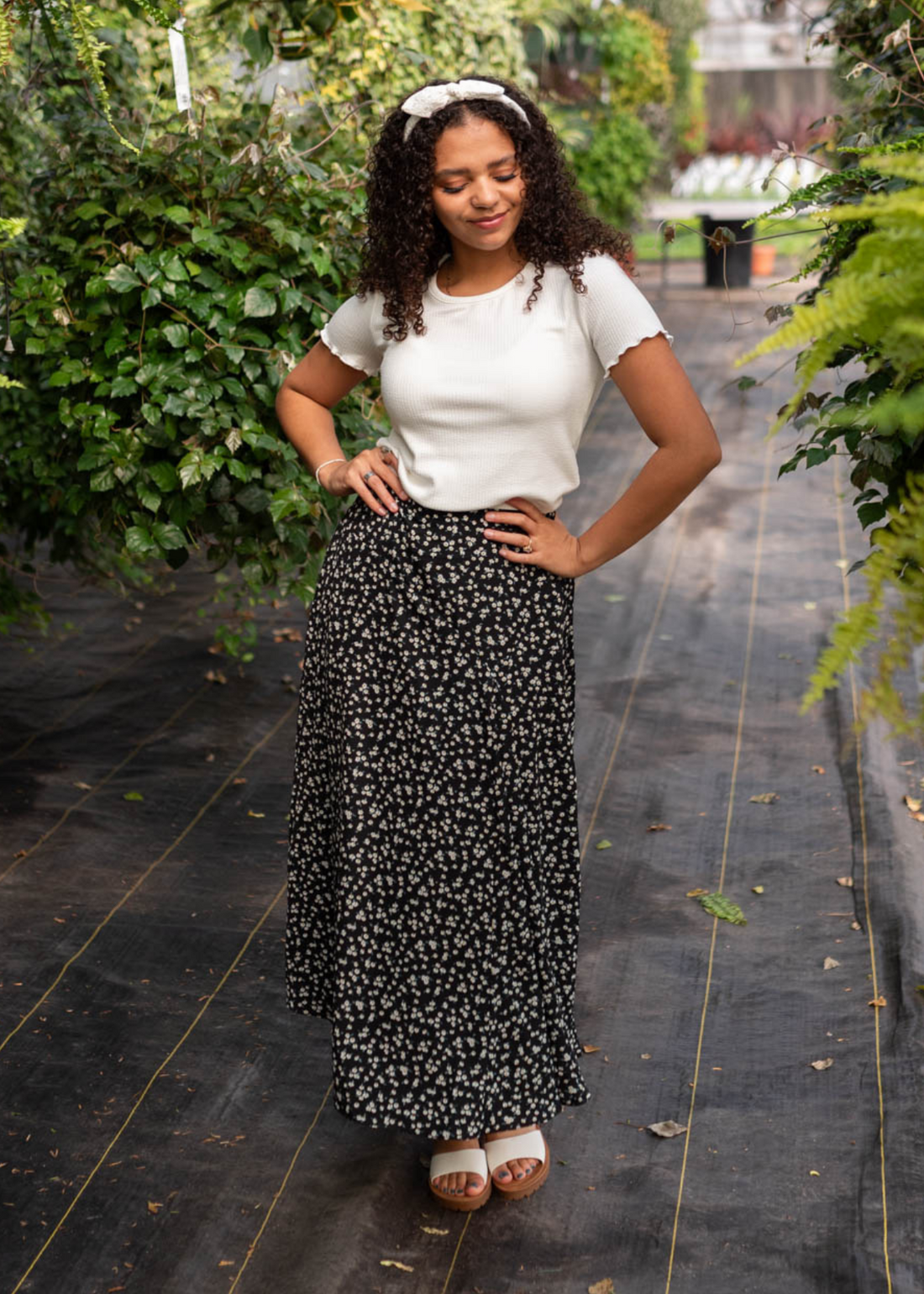 Annalee Black Daisy Skirt