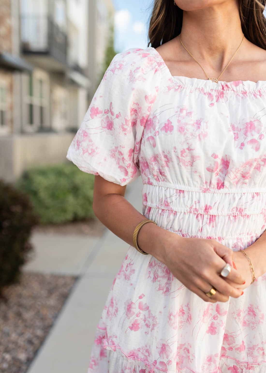 Annalise Pink Floral Dress