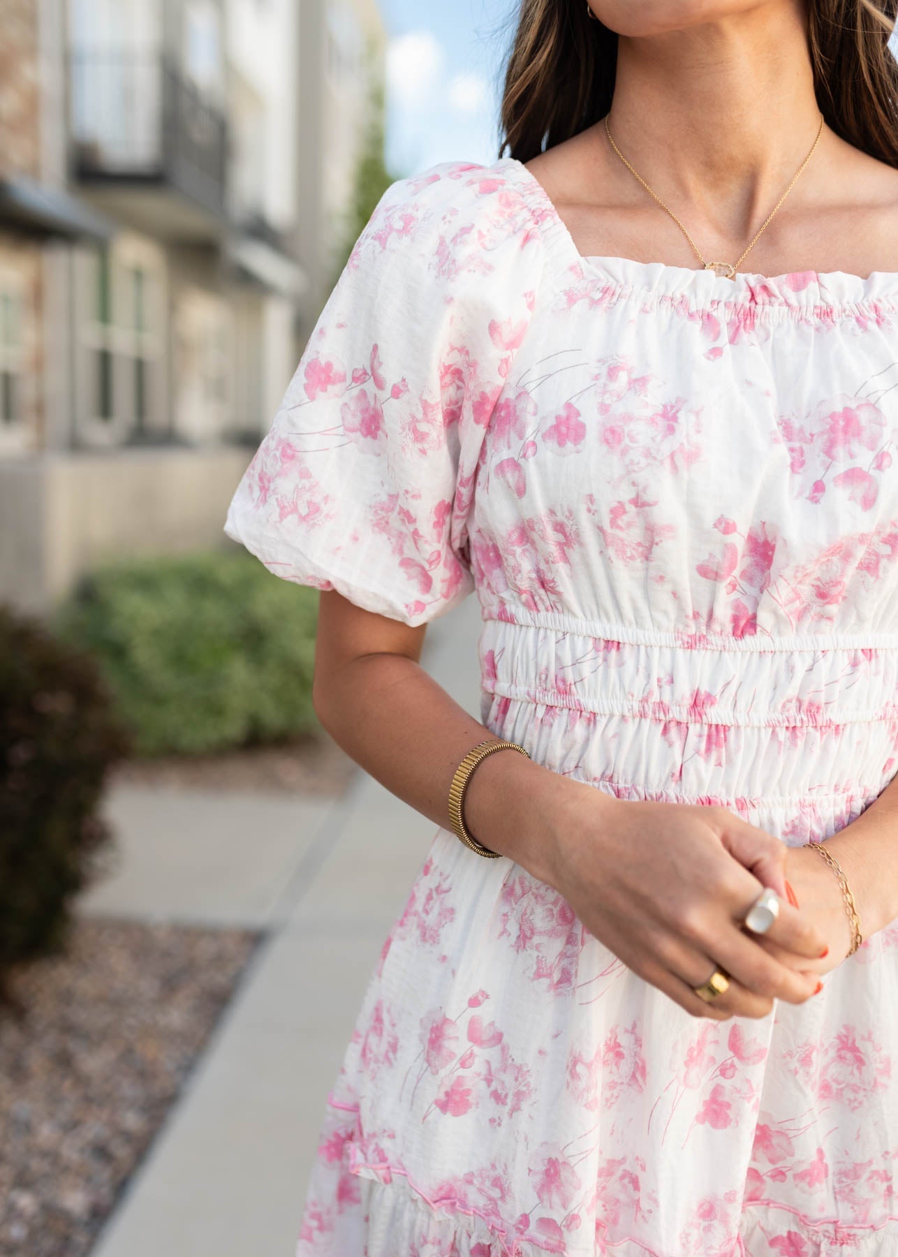 Annalise Pink Floral Dress