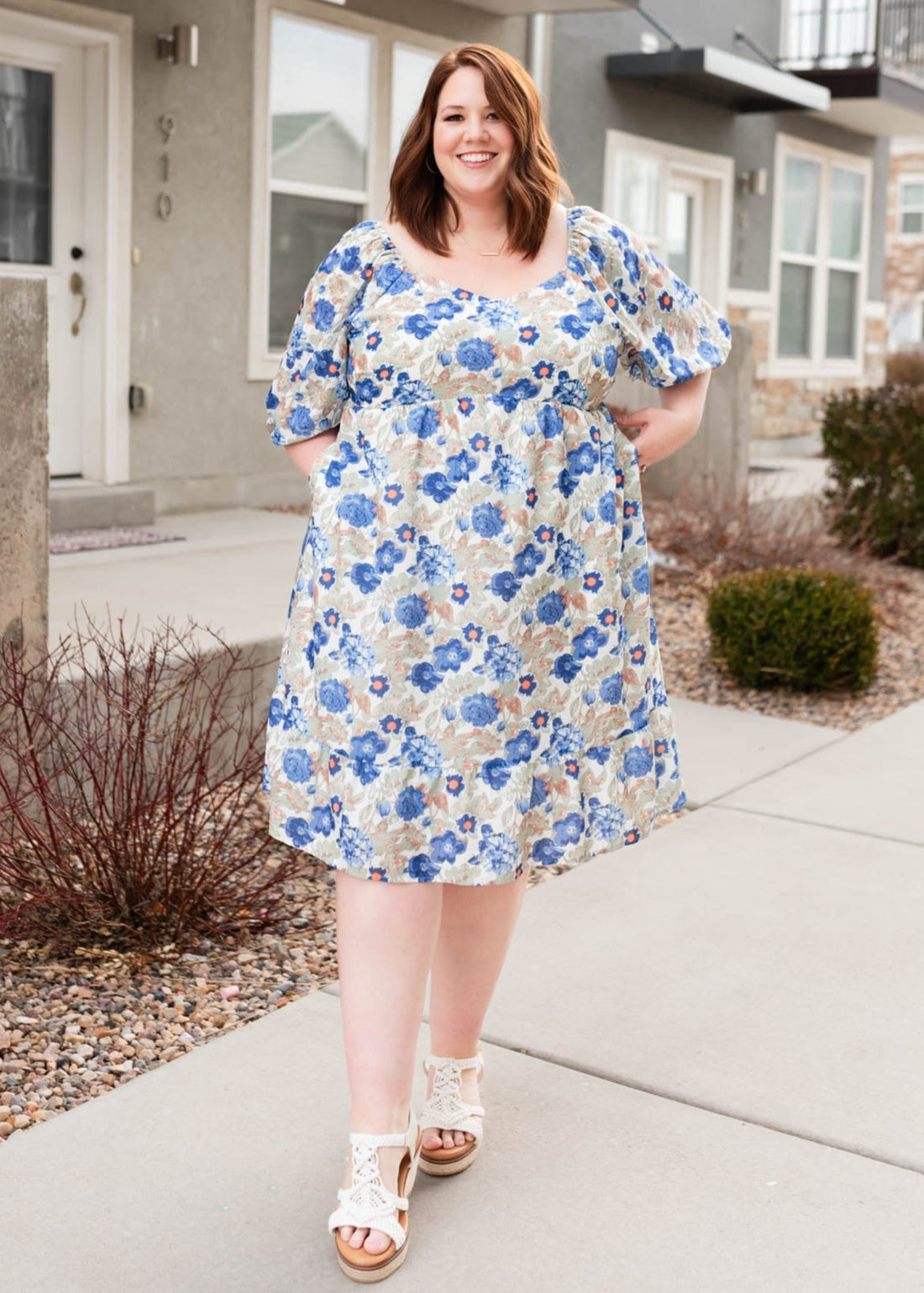 Ansley Blue Floral Dress