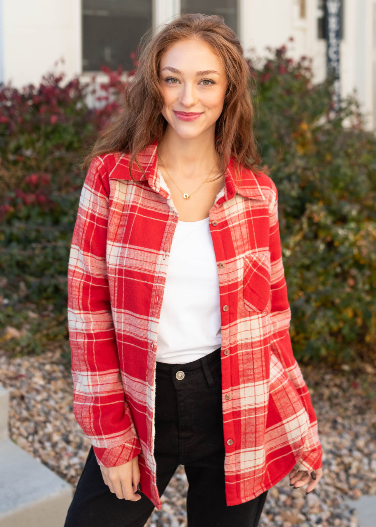 Aralynn Red Plaid Top