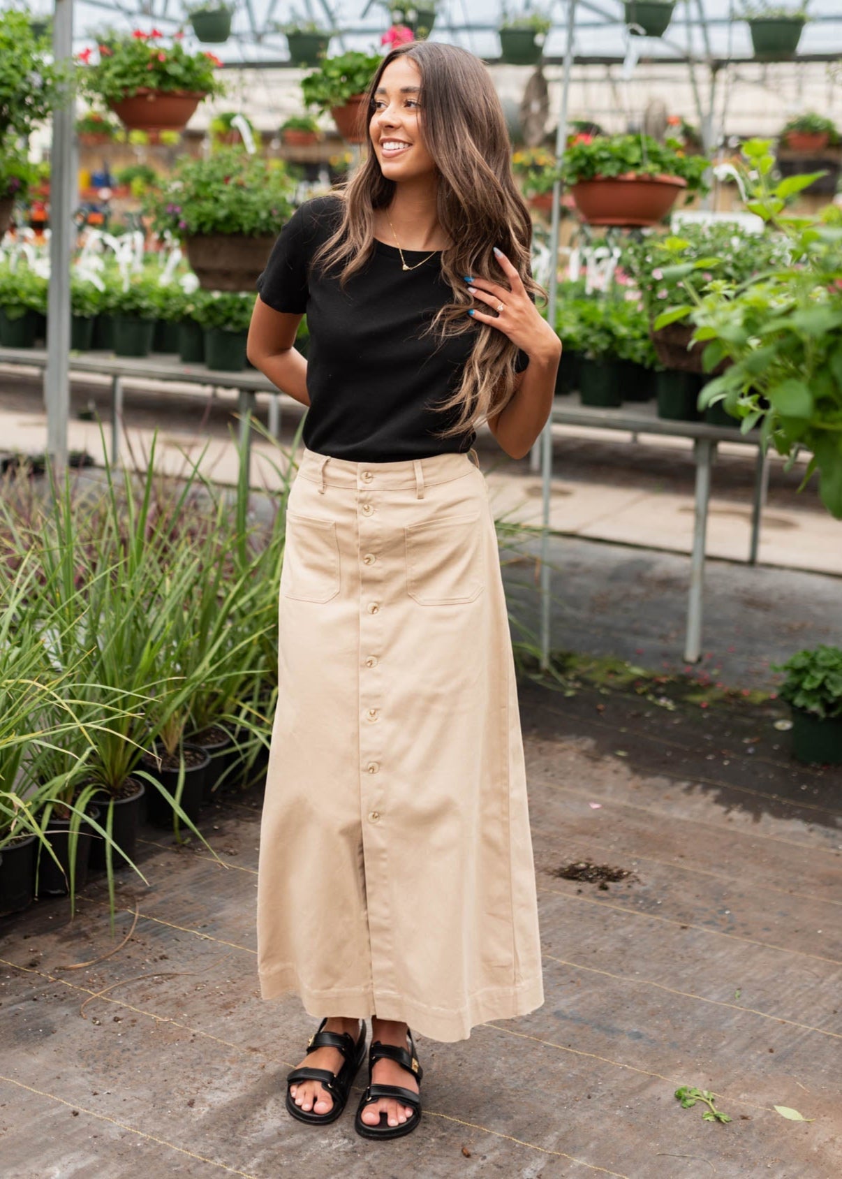 Ari Black Ribbed Top